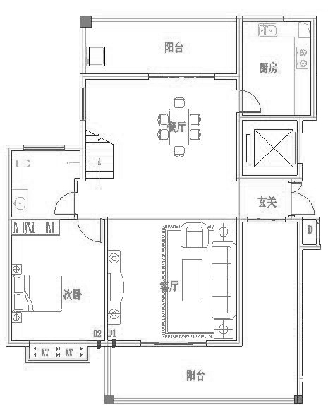 现代风格-67平一居室