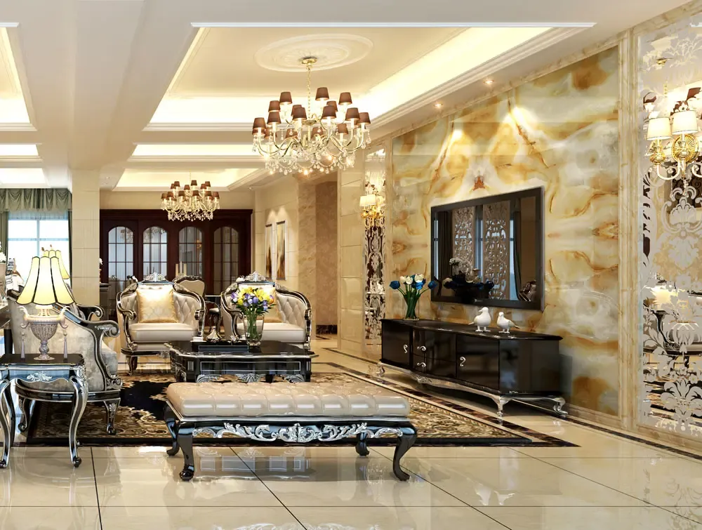 欧式新古典风复式270平米20万-银仁御墅花园装修案例-无锡房天下家居