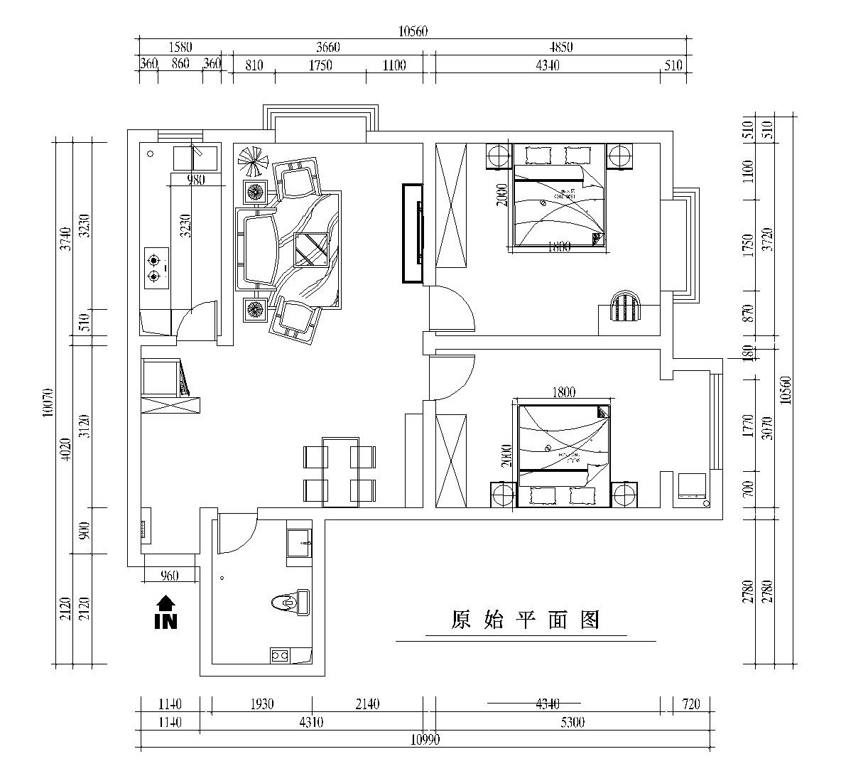 现代风格-102平米两居室