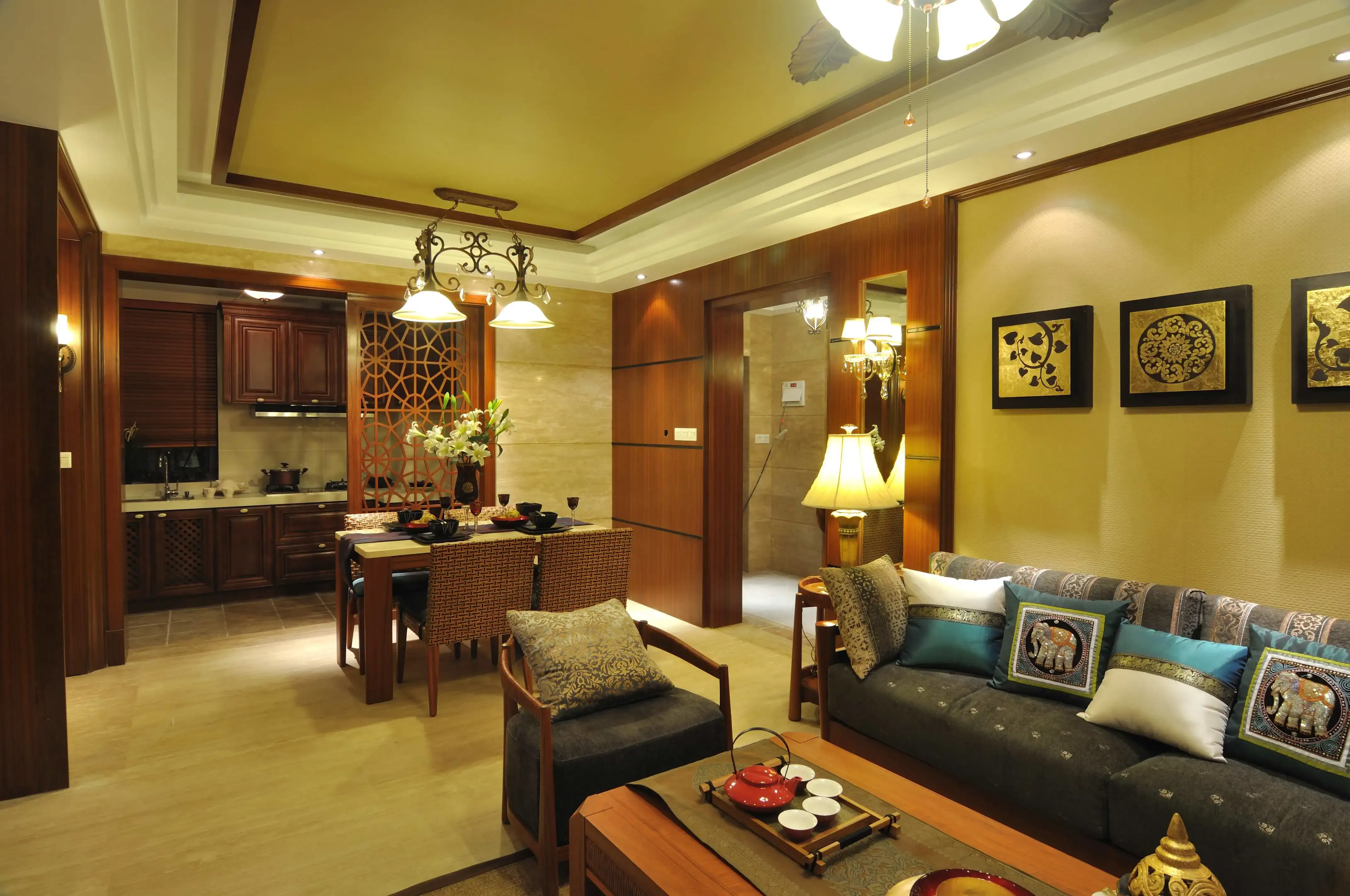 华庭装饰滨海星河荣御150㎡东南亚