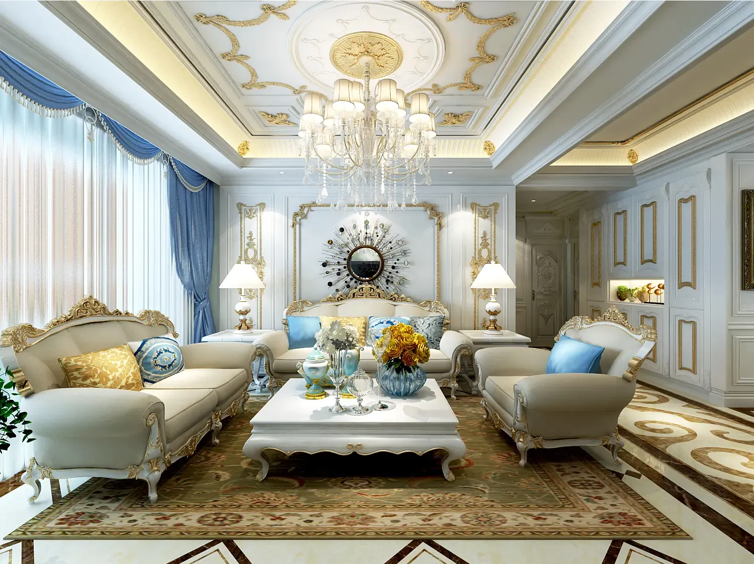 150平方高端大气上档次的欧式风格装修