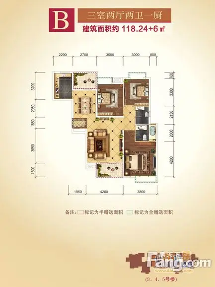 国色天香二期-118平米欧式风格