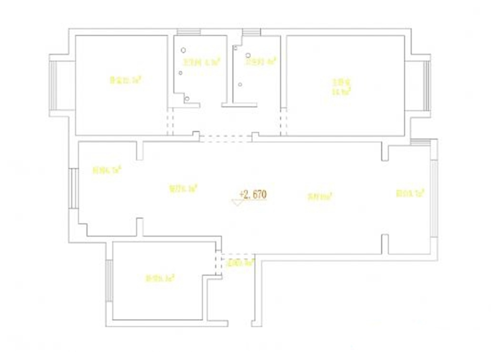 金日紫都 三居室 130平 简欧风格