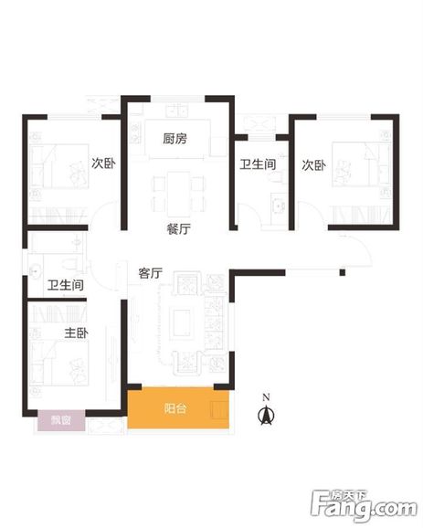 曲江·紫金城-117平米现代简约风格