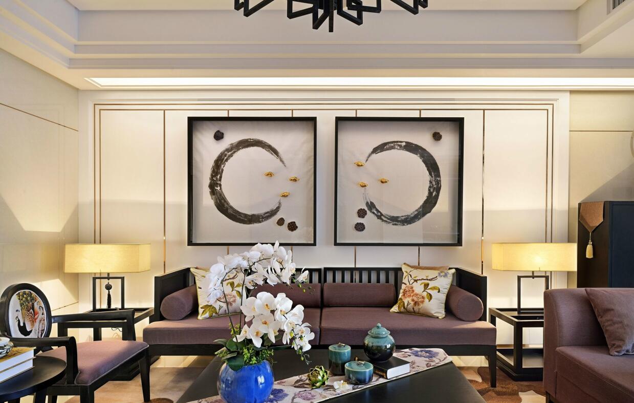 紫禁壹号院四居室189平米现代中式风格
