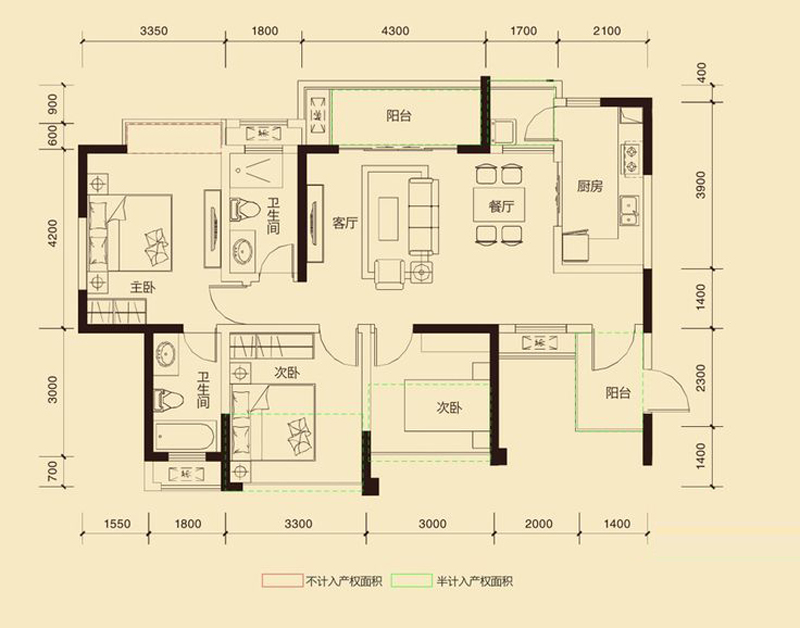 绿地世纪城-3居室105平米-中式风格