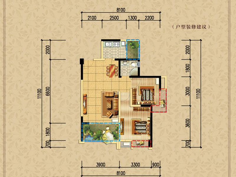 司南3公馆-2居室81平米-新中式
