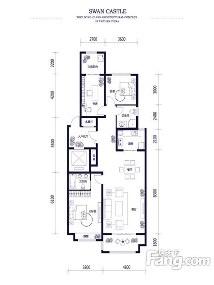 现代风格-156平米三居室