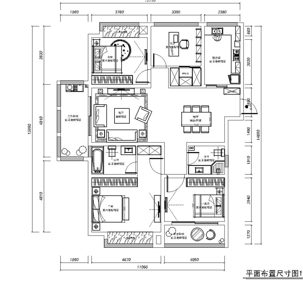 龙湖时代天街--新中式风格--四居室