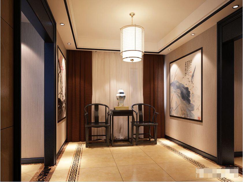 卢浮公馆148平三居室新中式风格设计方案