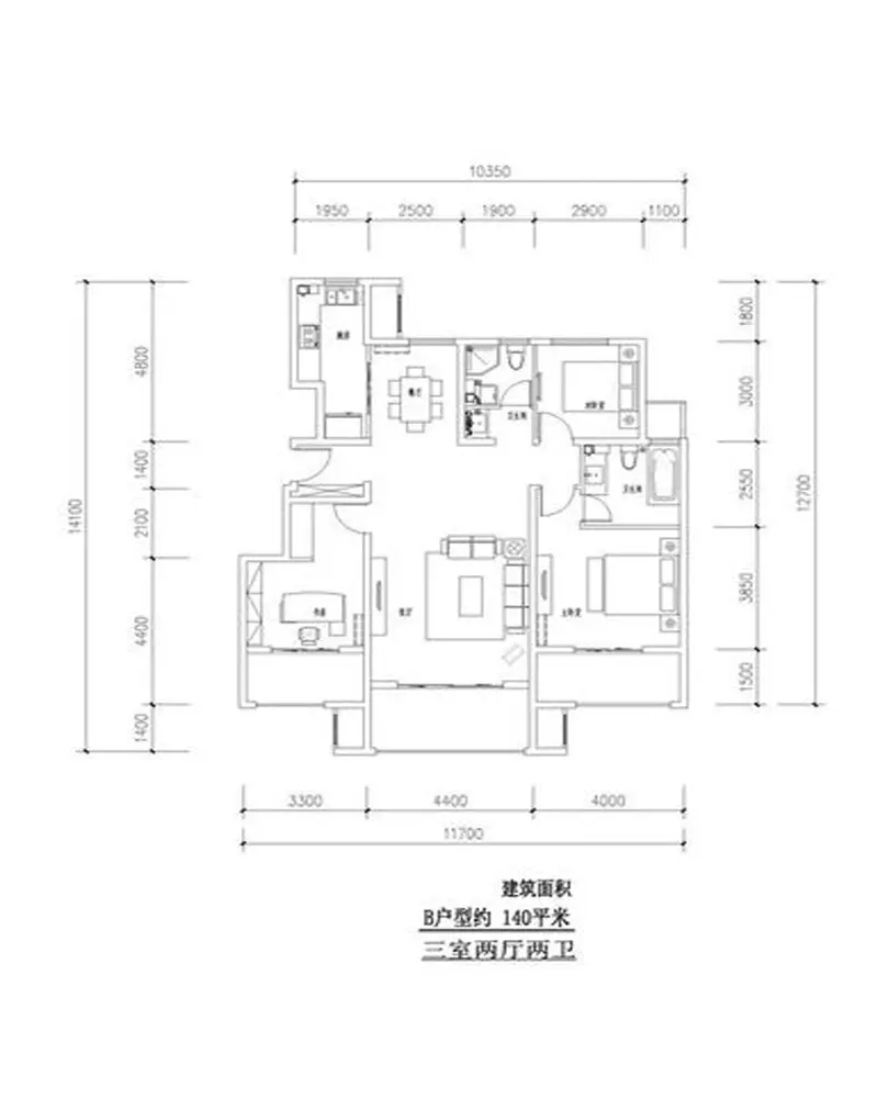 金科王府洋房140平米现代简约风格