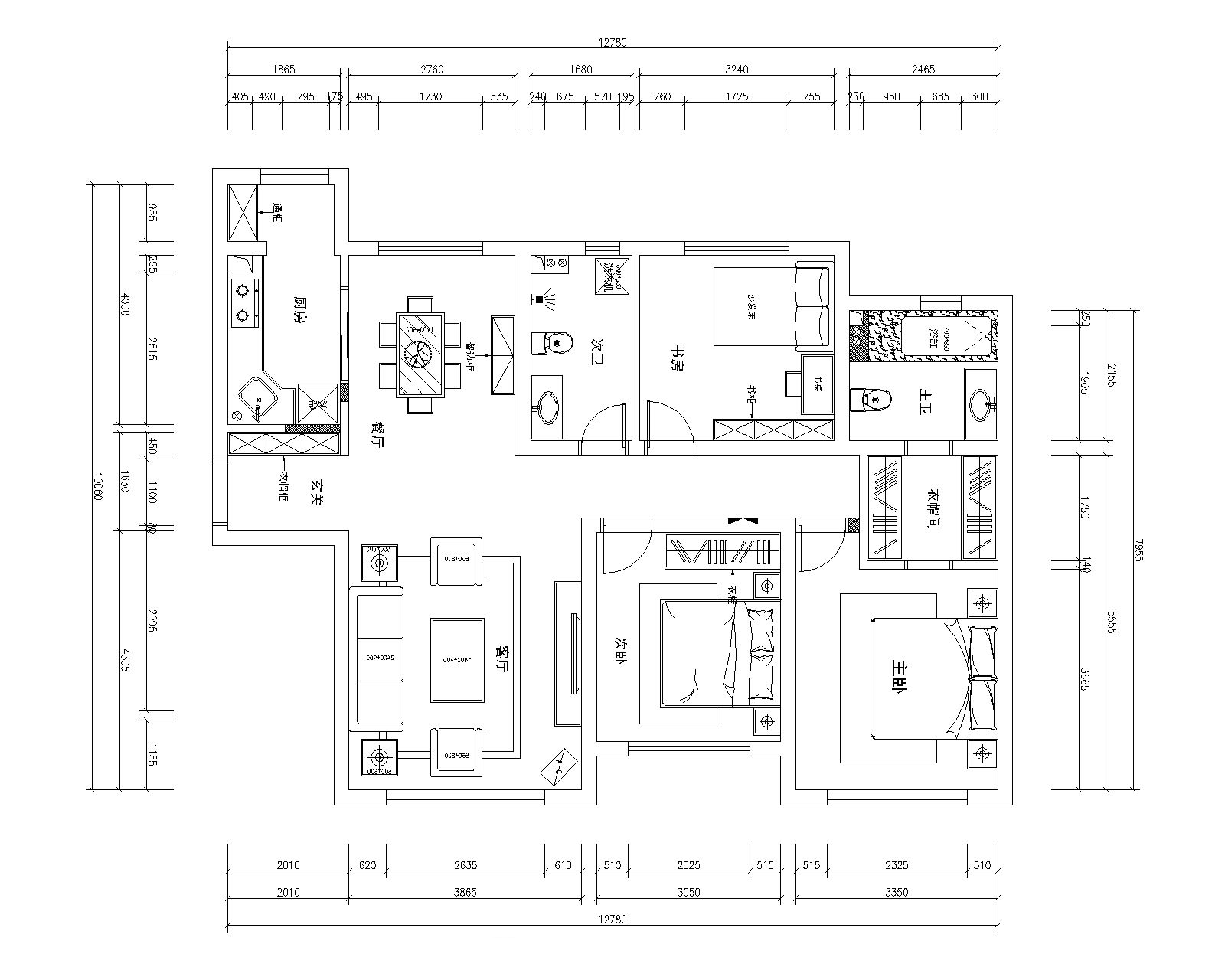 今朝装饰 融创洞庭路壹号 135㎡ 欧式