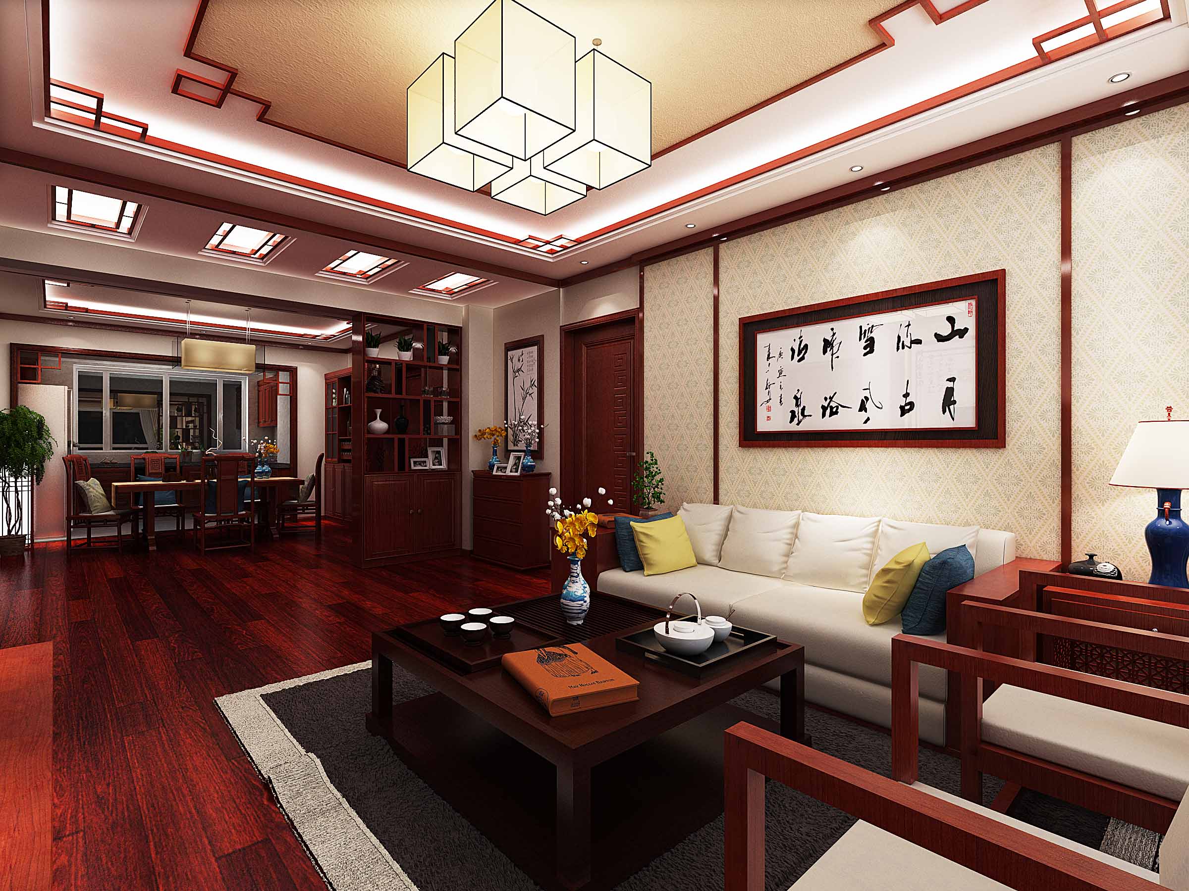 鑫谷泰苑-中式风格-两室两厅