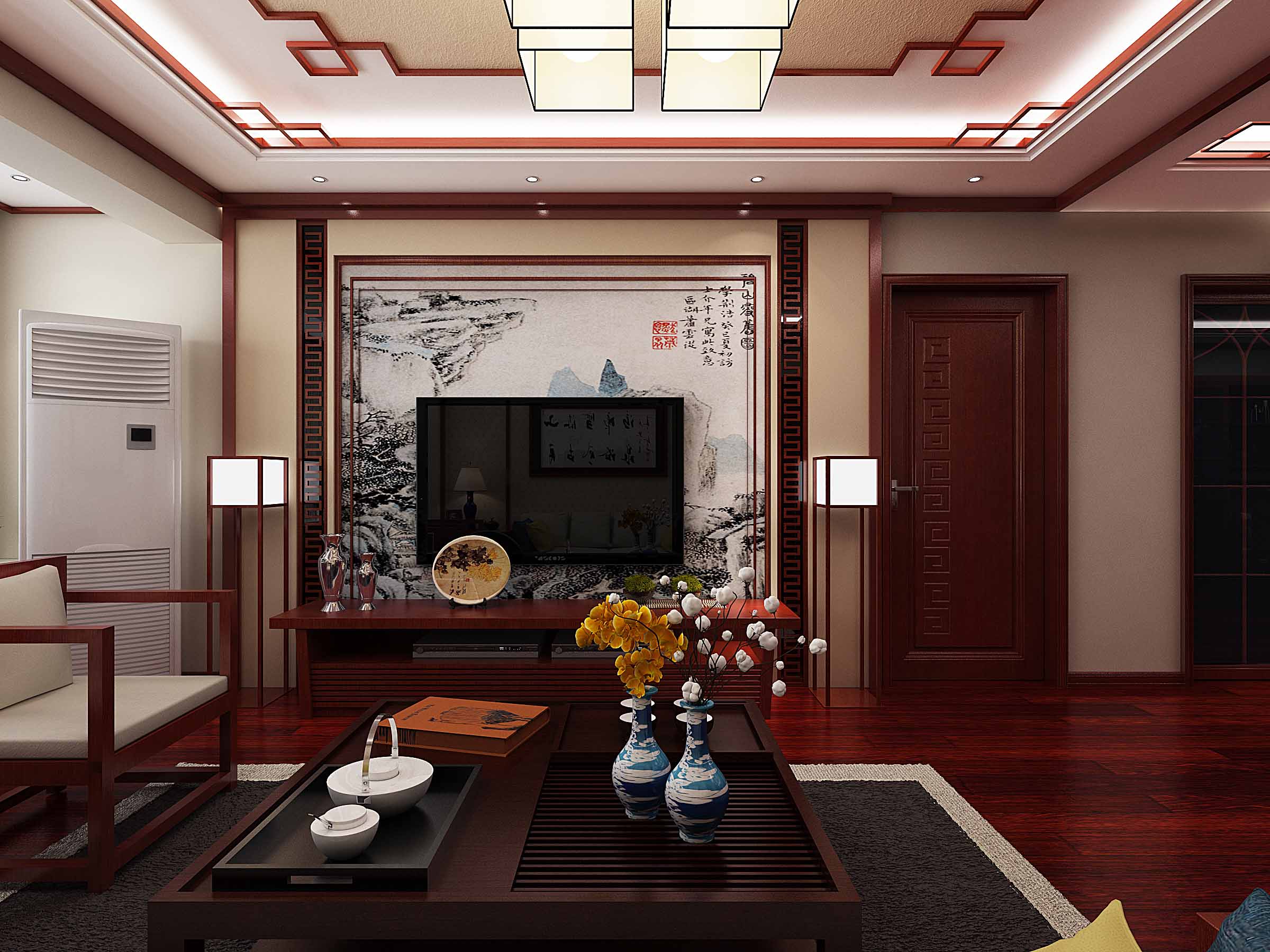 鑫谷泰苑-中式风格-两室两厅