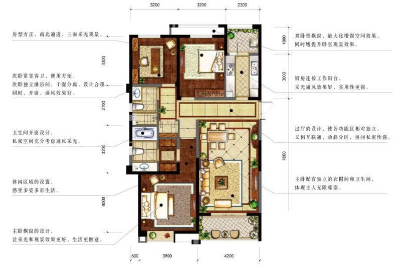 现代简约-凯旋门-135平