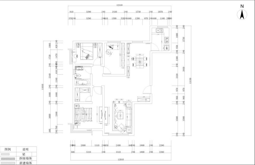 【力天装饰】现代简约 天骥筑璟三室 121㎡