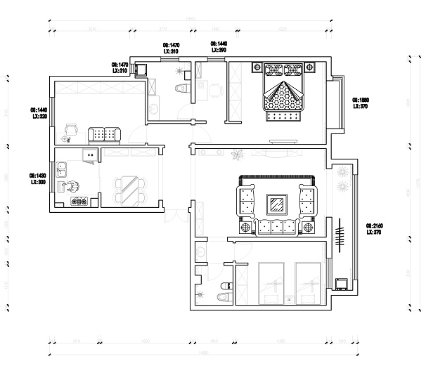 建投十号院-三室两厅172平米-美式