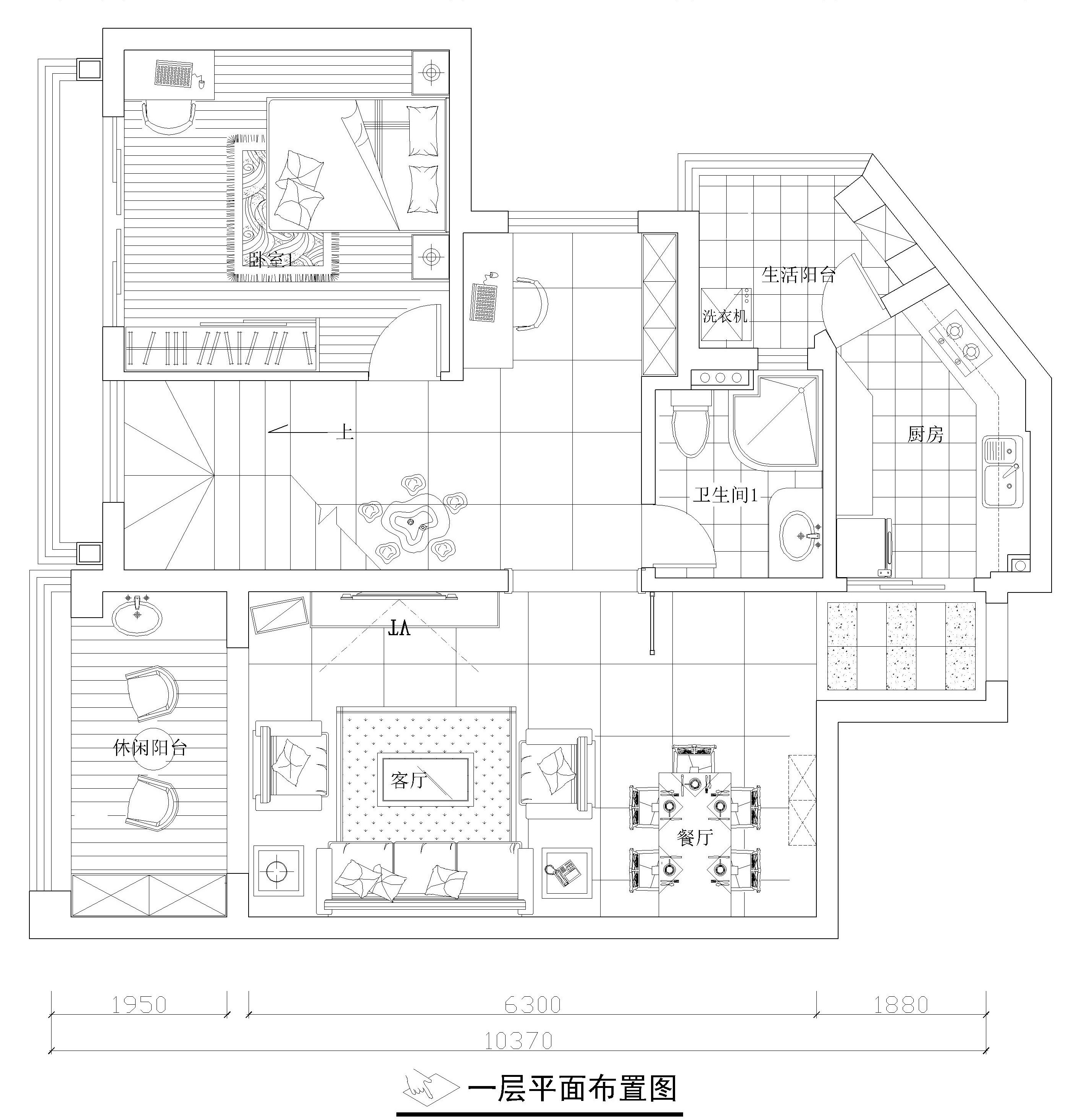 中式古典锦绣半岛复式188方五居室