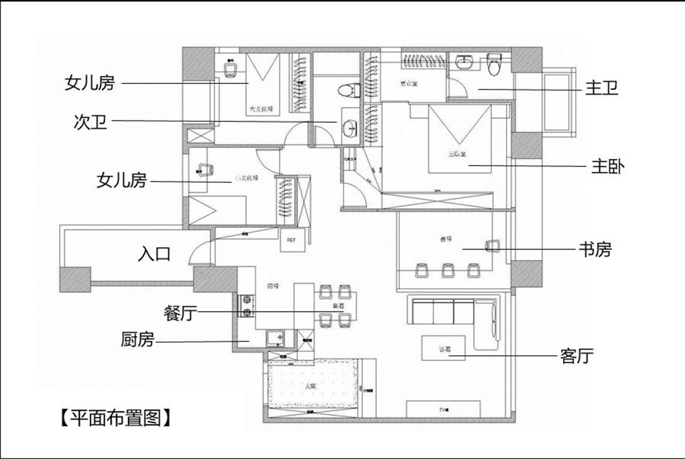 宝嘉誉府-三居室-日式风格