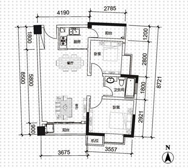 公园1号_四居室_中式_77.37㎡