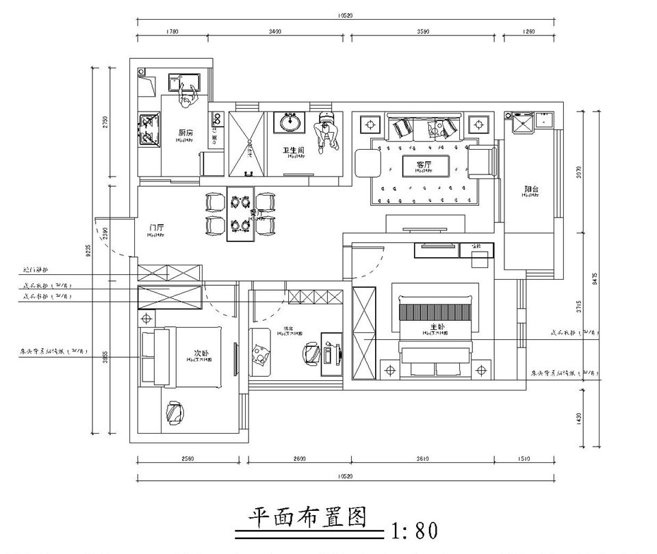 康桥溪岸79平现代简欧