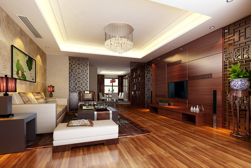 泛海国际140㎡四居室新中式风格装修