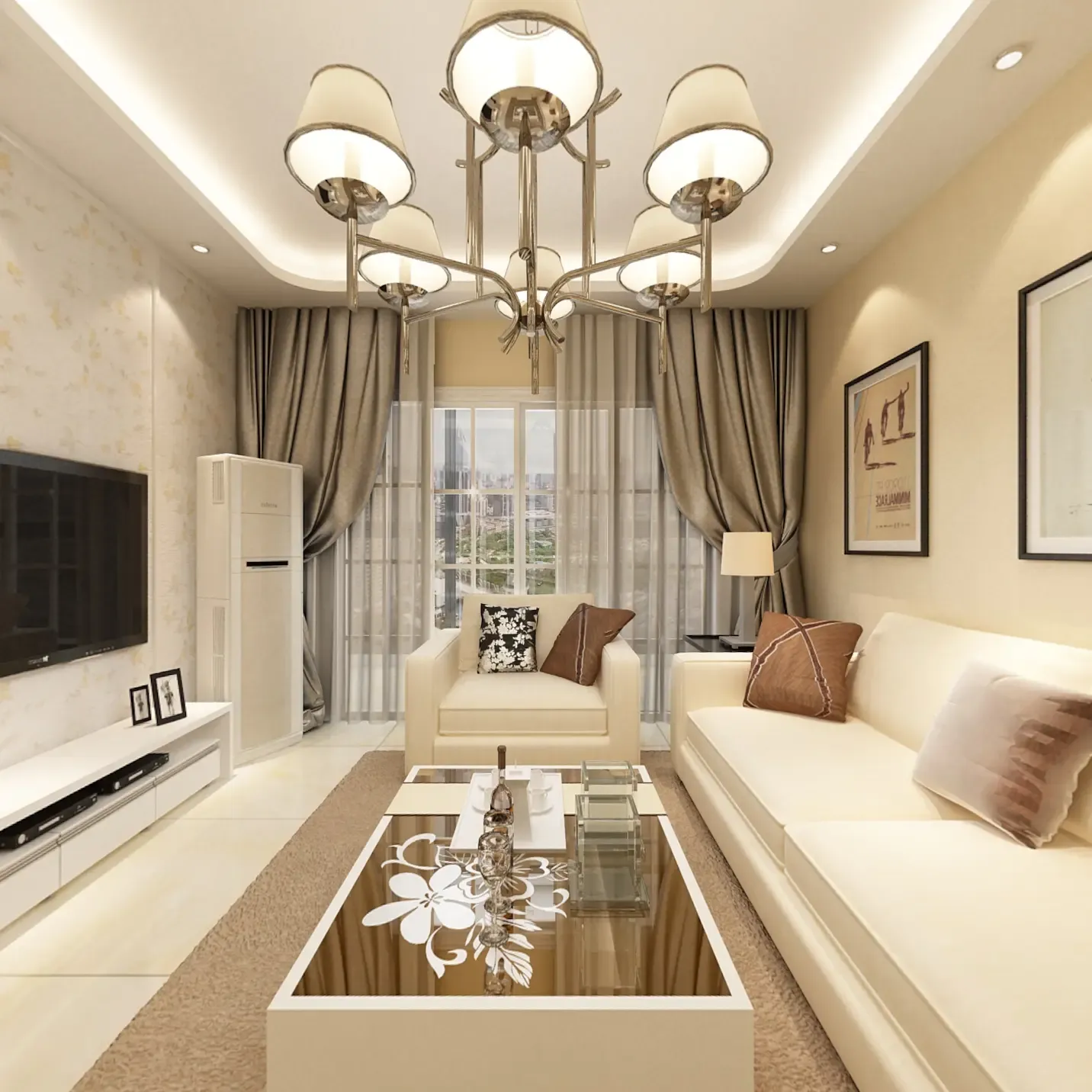 现代简约二居室98平米10万-高淳雅居乐花园装修案例-南京房天下家居