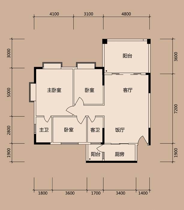 白天鹅花园·御江-简欧风格