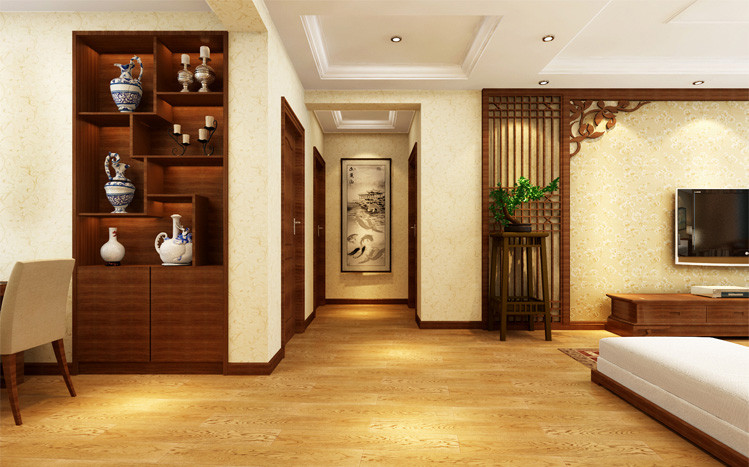 【西安零元素装饰】中式风格四居室古朴纯净