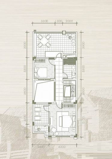 新长江香榭北郦湖-四居室-美式风格