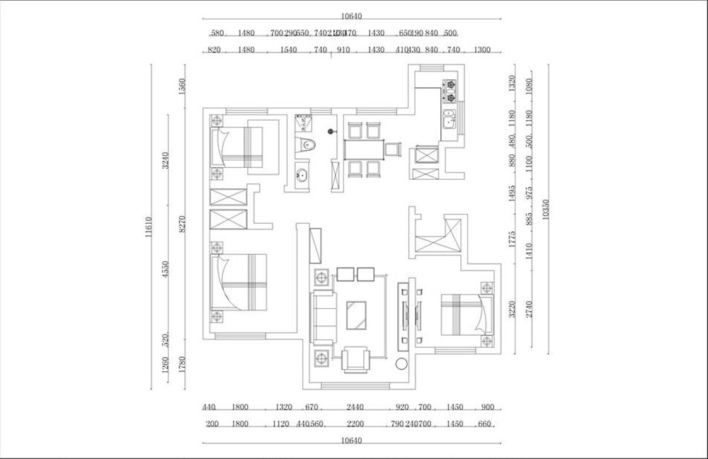 【力天装饰】金地艺境 三居 简美风格 103