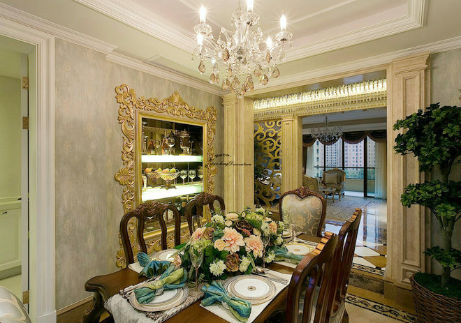 分享：青林湾八期168户型欧式奢华风格高贵典
