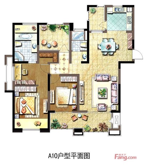 莱蒙城-三居室-140.00平米-装修设计