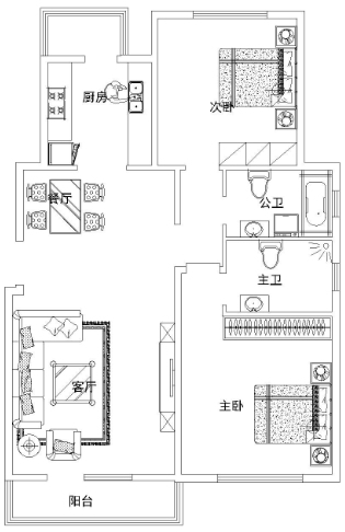 正荣润璟湾 现代简约 二居室