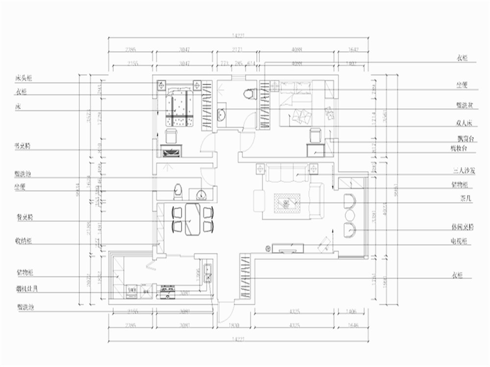 【力天装饰】 现代简约 紫竹华庭两室128㎡