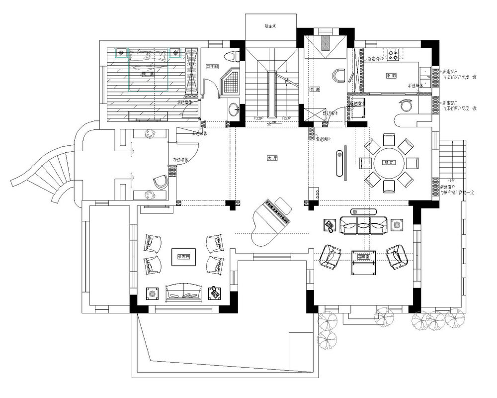 简欧风格别墅设计方案效果图