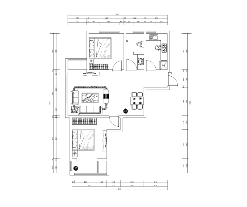 金御中央—新中式—两居室—90平米