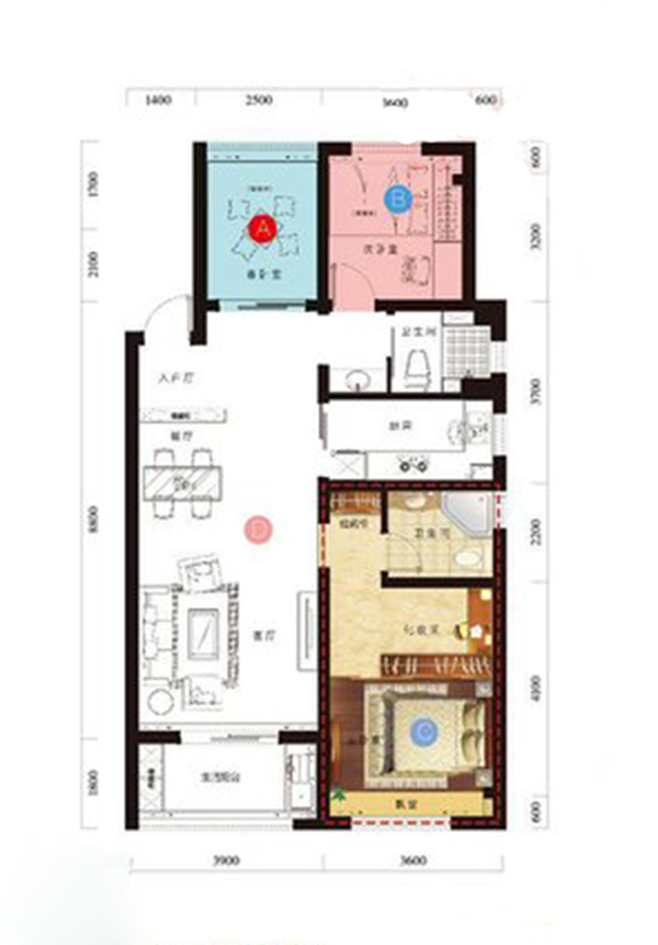 罗兰香谷-三居室113方-美式