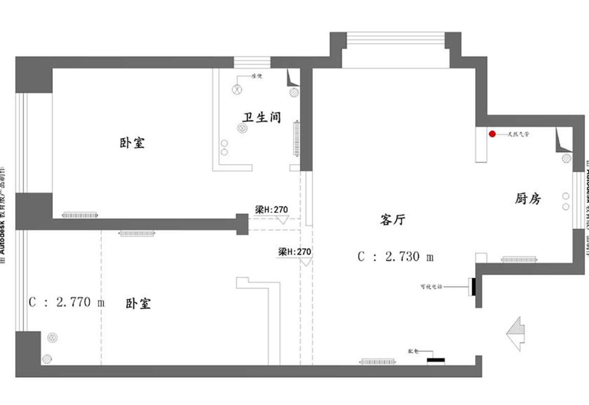 康太源尚誉两居室88平新中式风格