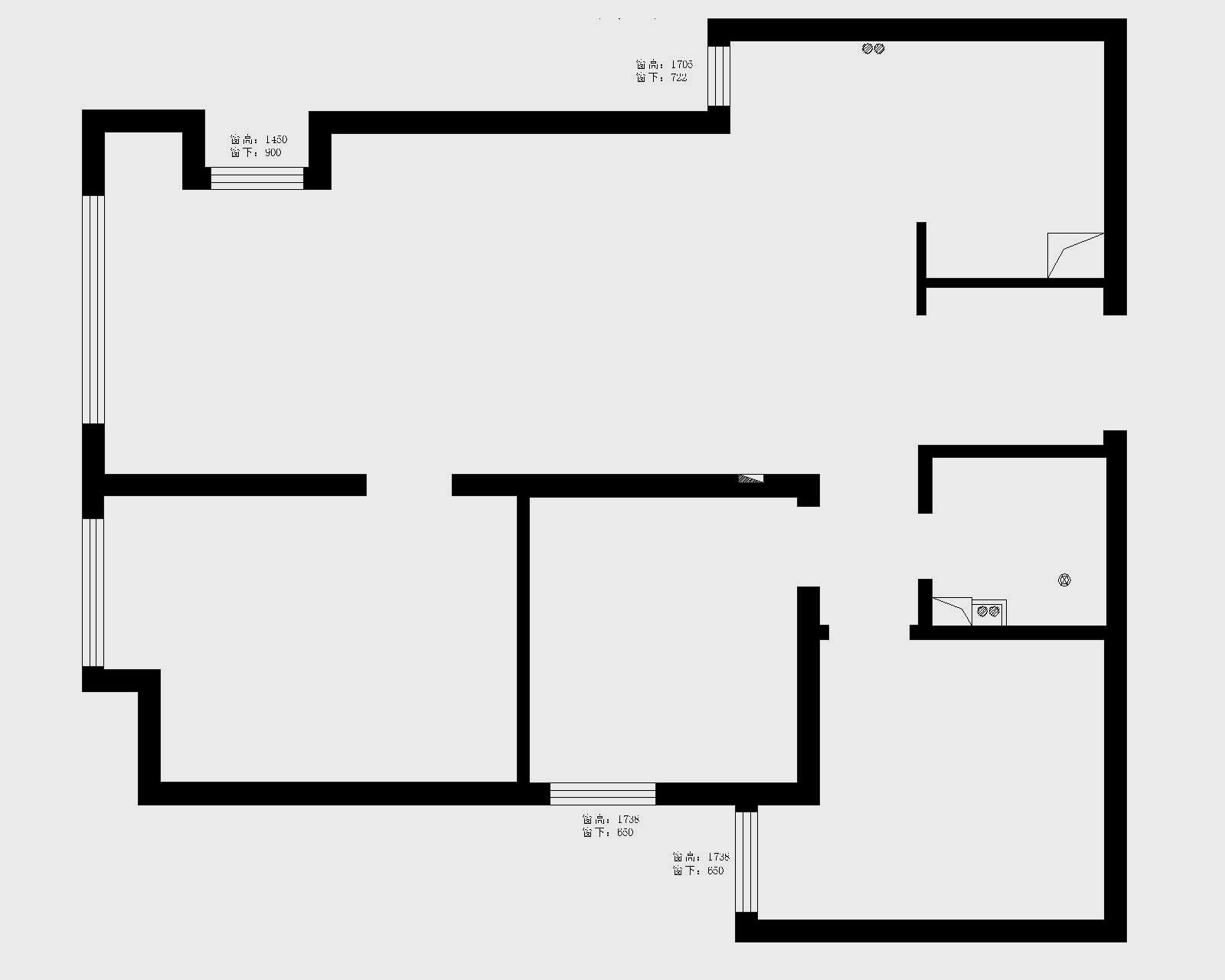奥北公元118㎡三居室现代简约装修效果图