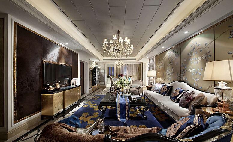 保利香槟国际141平四室两厅两卫欧式奢华风格