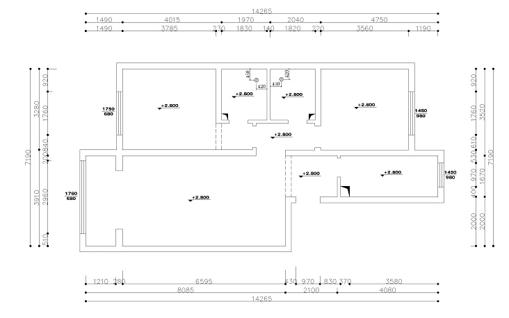 汇君城106㎡三居室现代简约装修效果图