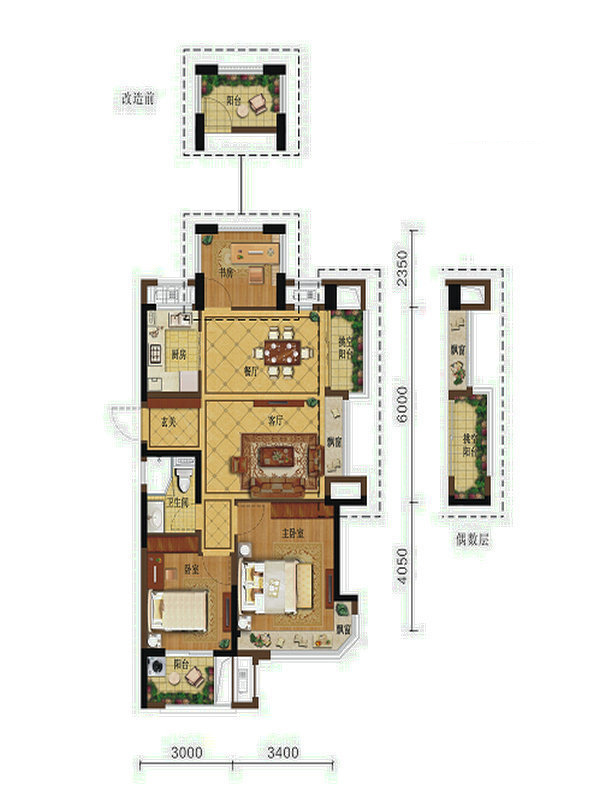 杭州龙湖春江郦城168平四居室现代风格装修案