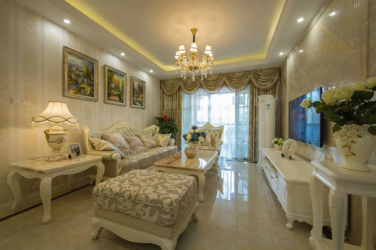 简欧风格三居室120平米12万-碧桂园装修案例-无锡房天下家居装修网