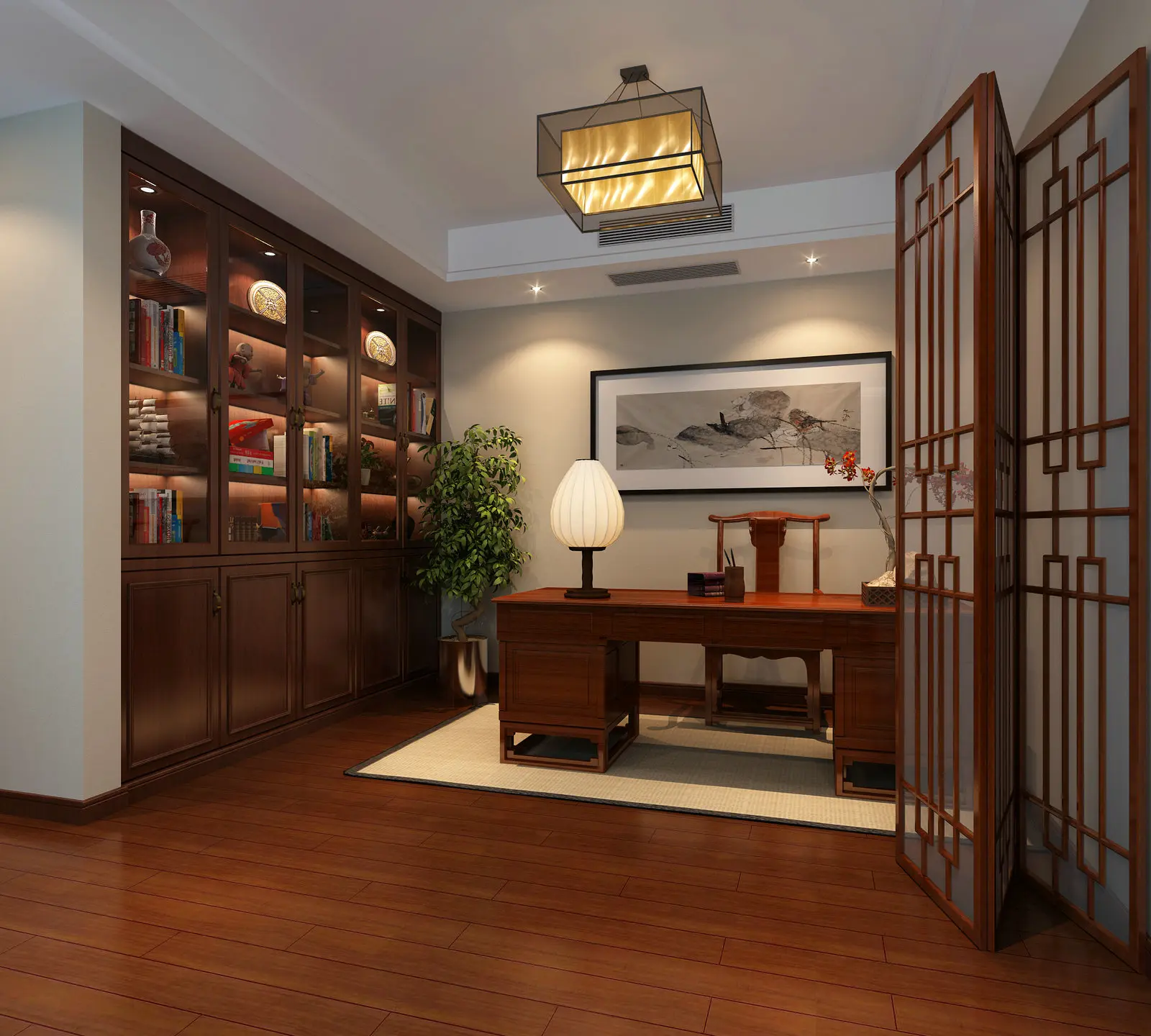 现代新中式风格别墅设计效果图