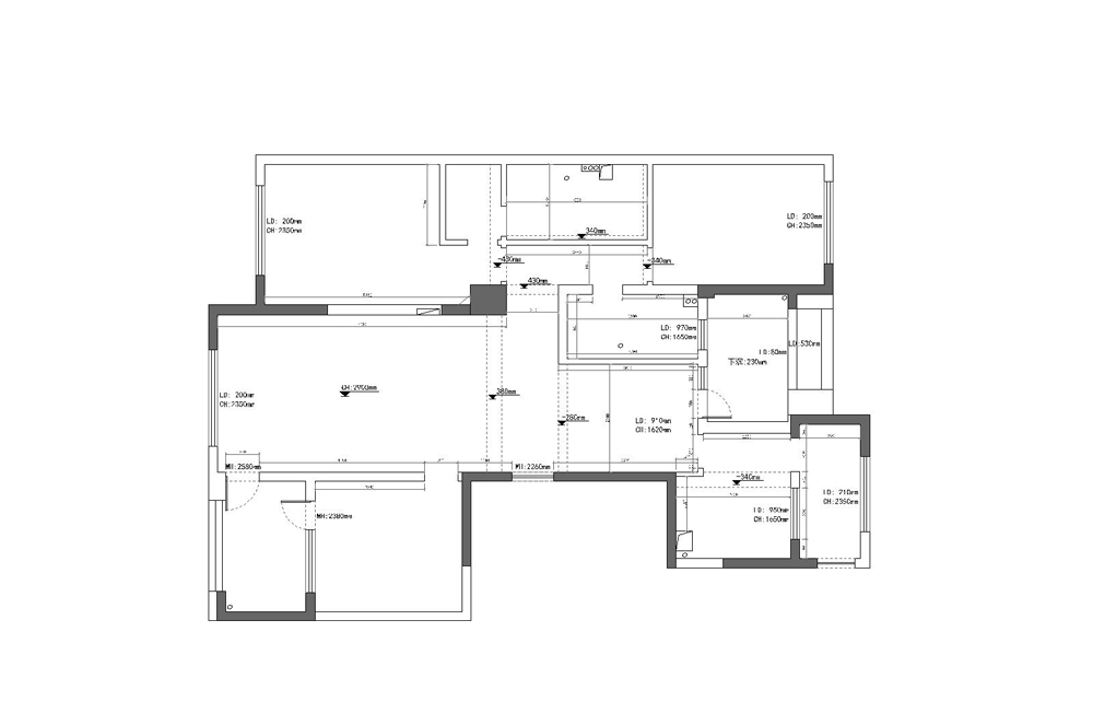 玉兰花园183㎡三室两厅现代禅意风格案例
