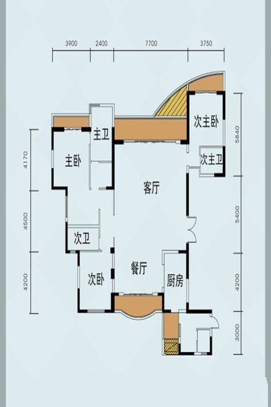 嘉年华青年城smart公寓 三居室 118平