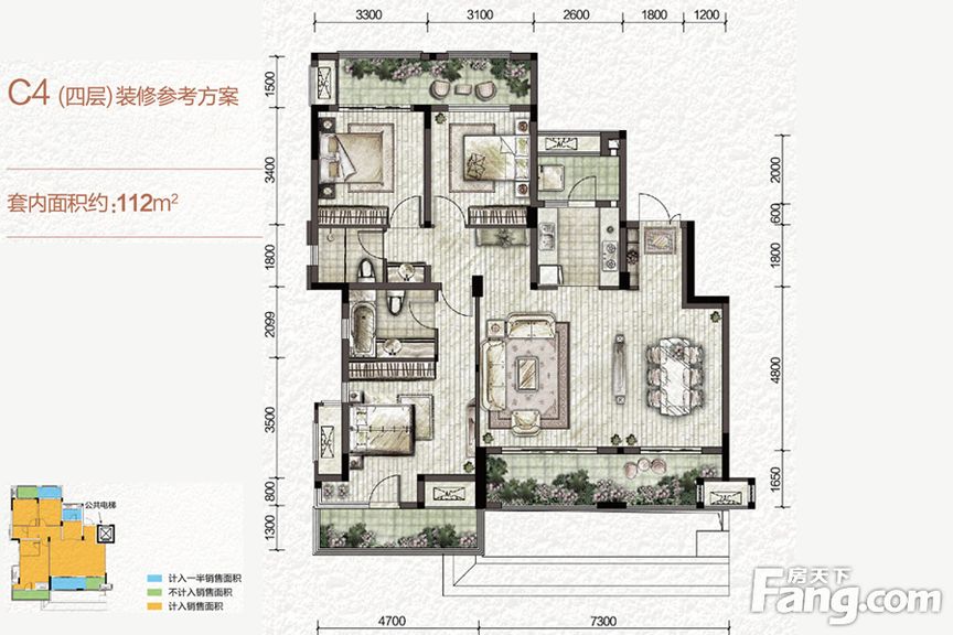 24城装饰-万科金色悦城-现代简约-三居室