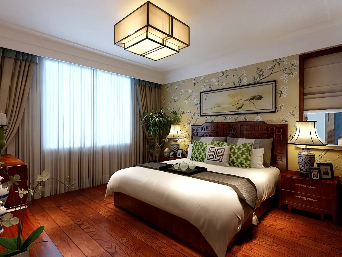 济南福景佳苑新中式风格家庭装修设计案例