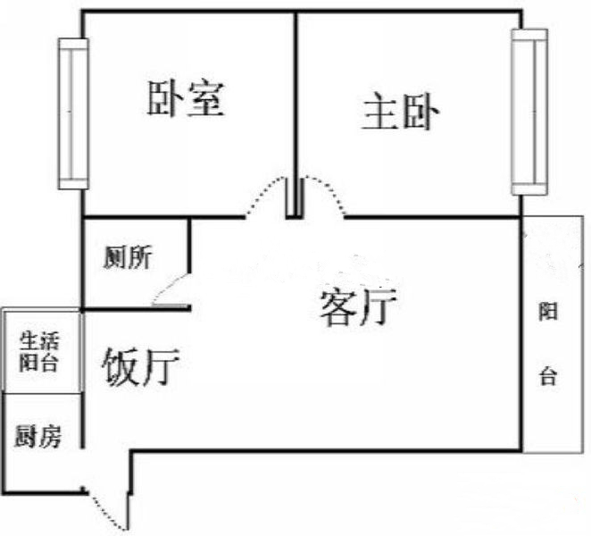 保利罗兰公馆 现代简约 二居室